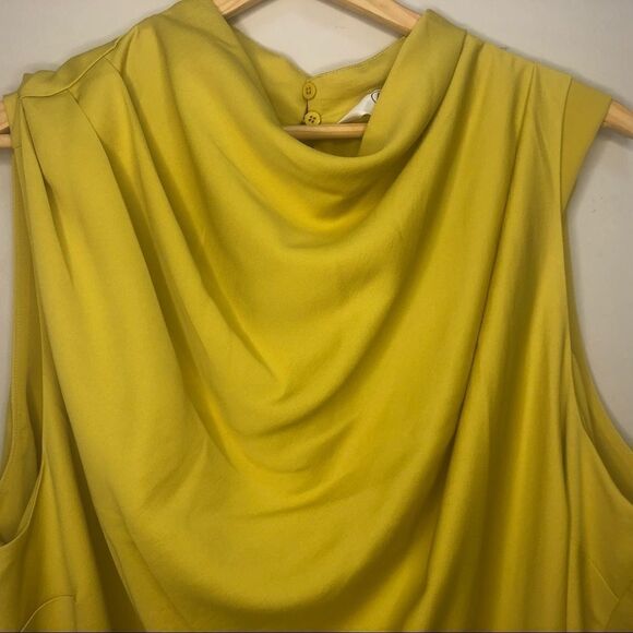 𝅺Addition  Elle Drape Neck Yellow Sleeveless Blouse Size 4x NWT Brand New - Picture 6 of 11
